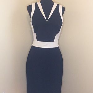Banana Republic Dress Size 10 Black White NWT